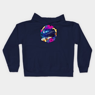 astronaut full flowers Kids Hoodie